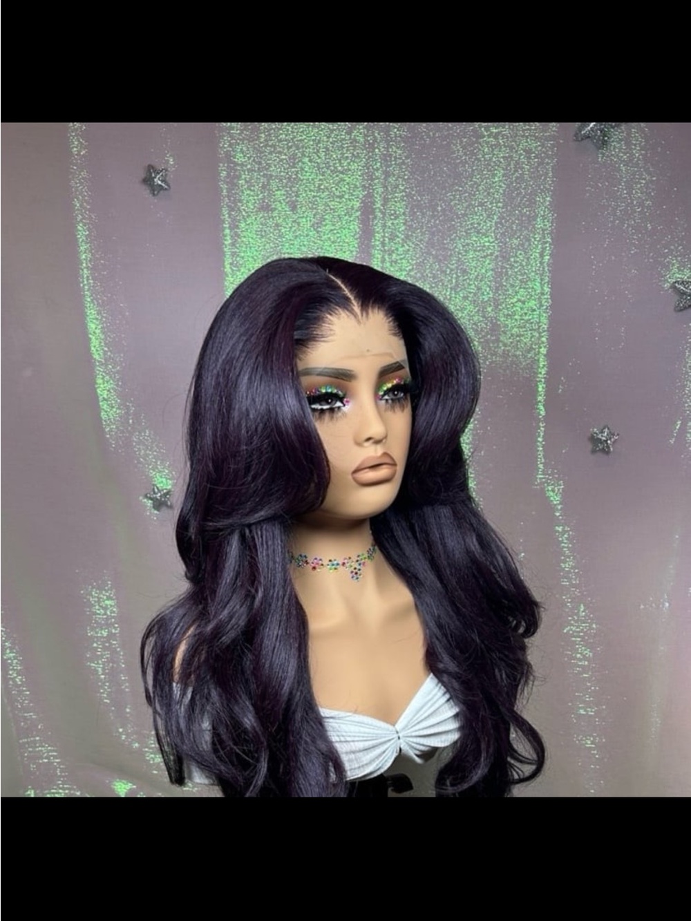 Luxurious Deep Purple Long Lace Front Wig - Women Hair - Picture 2 of 8